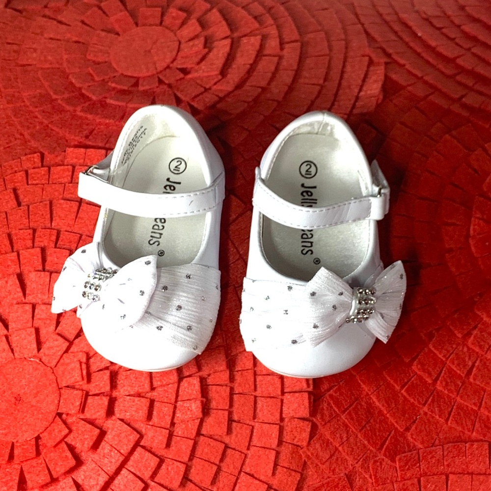 White Mary Jane Baby Shoes Dressy Christmas shoes
